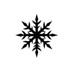 Fototapeta premium Geometric black snowflake winter design element