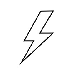 Minimalist Lightning Bolt Silhouette Vector Icon