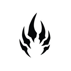 Abstract black claw mark tribal design graphic
