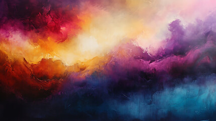 A colorful cloud of smoke with blue, pink and purple hues. The smoke is thick and billowing, creating a sense of movement and energy. The colors are vibrant and eye-catching