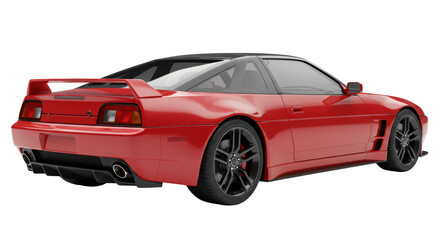 Isolated Red Sports Car