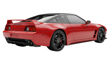 Isolated Red Sports Car