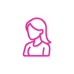 Pink Female User Icon