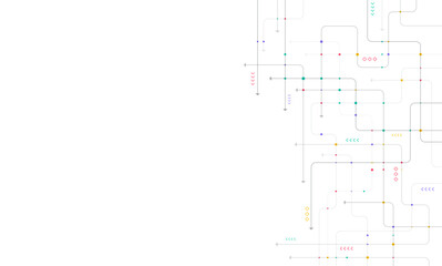 Digital technology background. Concept with technology line. Circuit board background technology