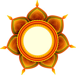 burning diya on Happy Diwali Holiday background for light festival of India