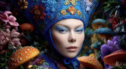 Enchanted Portrait in Botanical Wonderland
