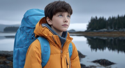 Young Adventurer by the Water's Edge