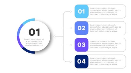 Colorful graphic presentation, animated infographic chart for business and marketing with steps of actions. Bar graph. Modern 2d animation, motion design slides