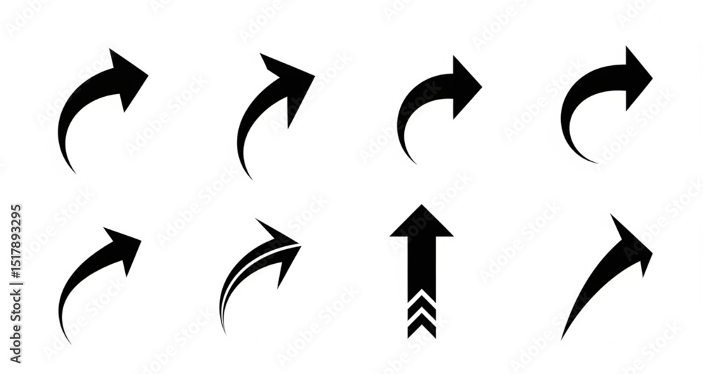 Aufkleber arrows vector set - black directional signs and ui navigation elements for website and graphic desig