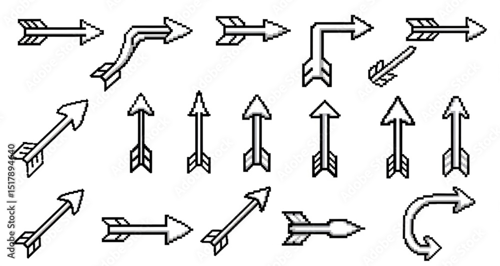 Poster arrow icons collection - various directions | hand drawn vector arrows for web design, user interfac