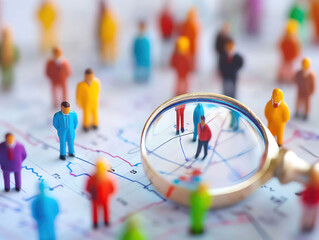 Customer insight marketing concept showing market research for understanding behavior and preferences