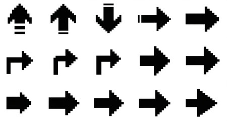 Arrow Symbols Set | Navigation Icons for Web Design, User Interface, Presentations and Graphic Elements