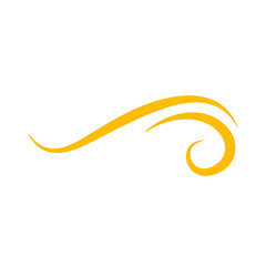 Gold swish vector
