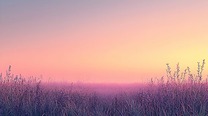 Fototapeta premium Lavender Field Sunset Landscape