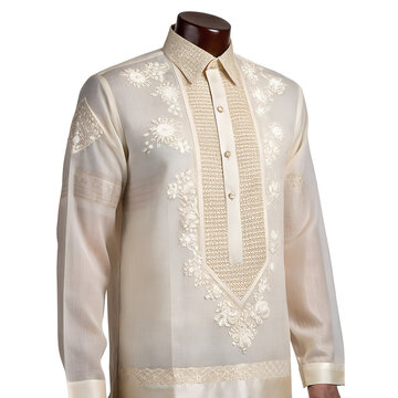 filipino barong tagalog on transparent background png