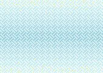 キラキラ&times;紗綾形(浅葱色)