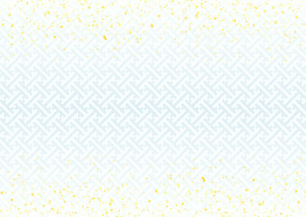 キラキラ×紗綾形(白藍)