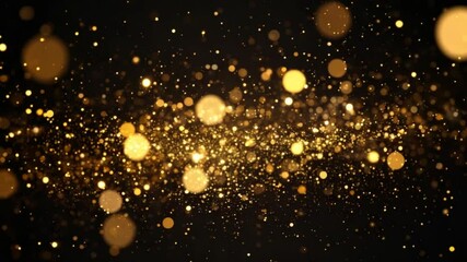 Abstract gold particles background - Powered by Adobe