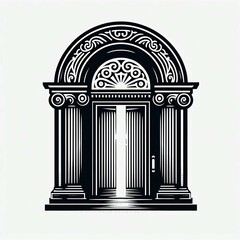 Ornate doorway vector graphic design - great for digital content