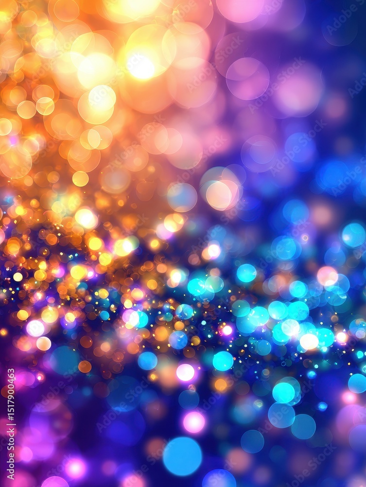 Poster vibrant bokeh light creating a mesmerizing atmosphere with colorful glows in the background