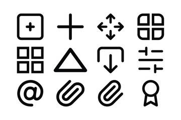 Obraz premium Core UI components for sleek interface design Ui line icon