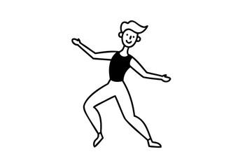 Fototapeta premium Happy person dancing joyfully active lifestyle movement