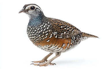 Spotted Quail Walking on the Ground

