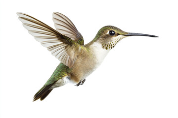 Fototapeta premium Tiny Hummingbird Hovering Mid-Flight