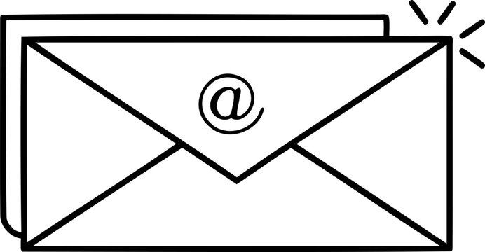 New email notification envelope icon design at symbol