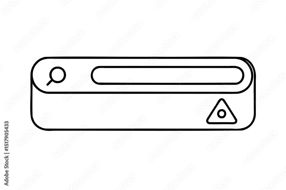 Aufkleber simple search bar interface design element vector illustration
