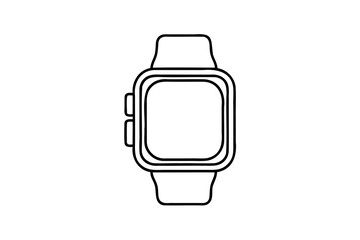 Smartwatch outline icon digital device technology gadget wearable