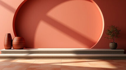 3d render Minimal abstract geometric background