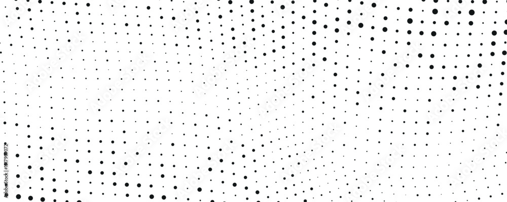 Poster Abstract halftone background with wavy surface on white background