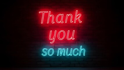 Neon thank you message - Powered by Adobe