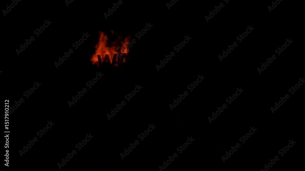 Poster warning disturbing content blazing with fiery visual effects on black background