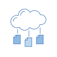 Cloud Data Vector icon