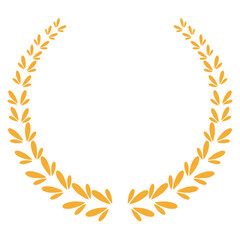 Gold Laurel Wreath Illustration Set 