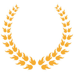 Gold Laurel Wreath Illustration Set 