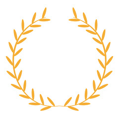 Gold Laurel Wreath Illustration Set 