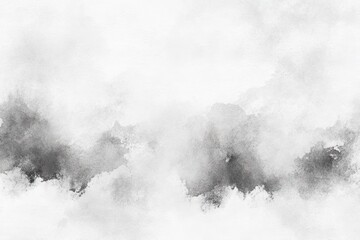 Abstract monochrome watercolor wash.  Soft grey and black ink washes blend into a hazy landscape effect