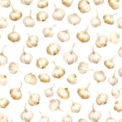 Fototapeta premium floating garlic bulbs