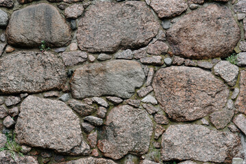 grey stone wall, decorative wall made of large stones, abstract pattern, background