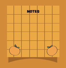 orange themed sticky note, memo pad