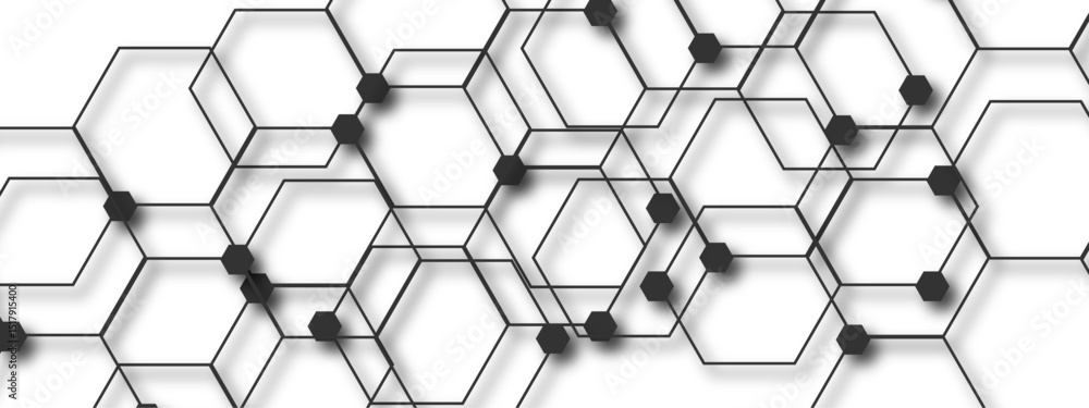 Aufkleber abstract seamless background featuring a modern geometric pattern with overlapping hexagons and line
