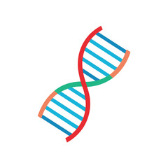 Obraz premium High quality Dna double helix illustration isolated on white