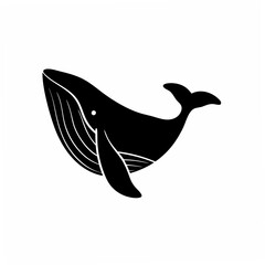 creative Silhouette simple Whale Vector Illustration 