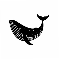 creative Silhouette simple Whale Vector Illustration 
