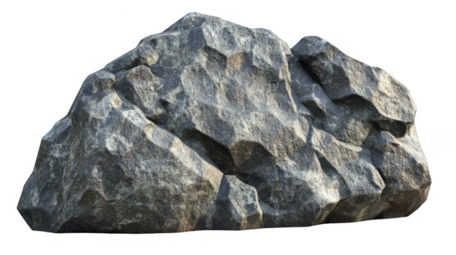 Large rugged rock formation on a transparent background, PNG image, PNG file.