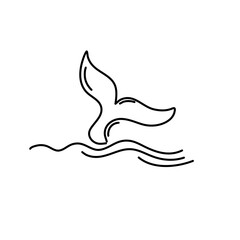 Whale tail jump doodle 