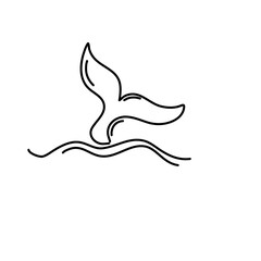 Whale tail jump doodle 
